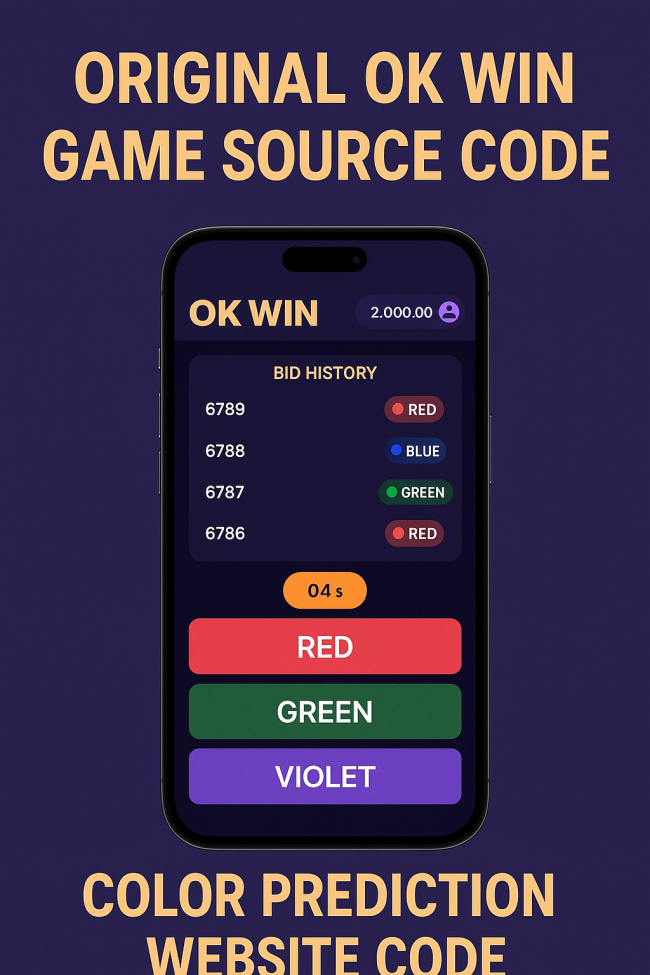 Original OK WIN Game Source Code | OK WIN Source Code Download | Color Prediction Website Code - Image 4