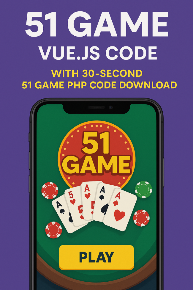 51 Game Vuejs Code with 30 Second | 51 Game PHP Code Download - Image 5