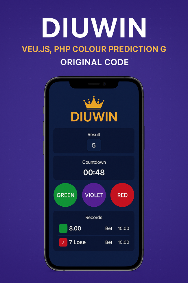 Diuwin Veu Js PHP Colour Predication Game Original Code - Image 3